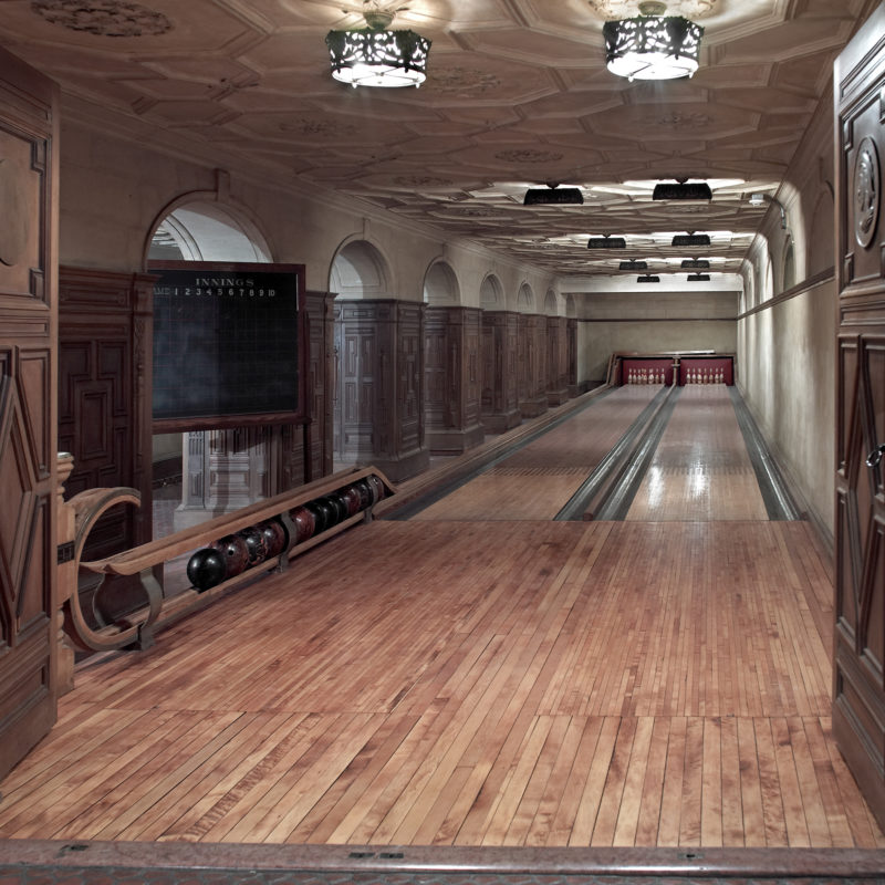 Bowling alley in basement of Frick Mansion @Courtesy of the Frick Collection