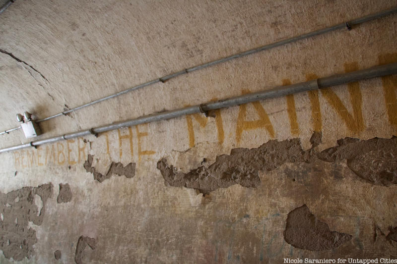 Graffiti on the walls of a tunnel at Fort Totten