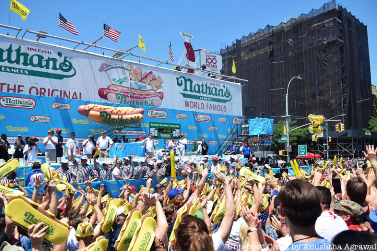 Photos A Competitive Chow Down at Nathan's Annual Hot Dog Eating