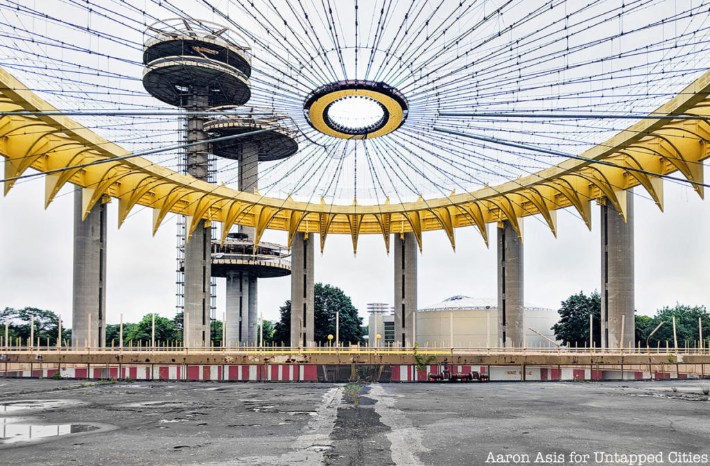 Inside the Abandoned Tent of Tomorrow at Flushing Meadows Corona Park in Queens