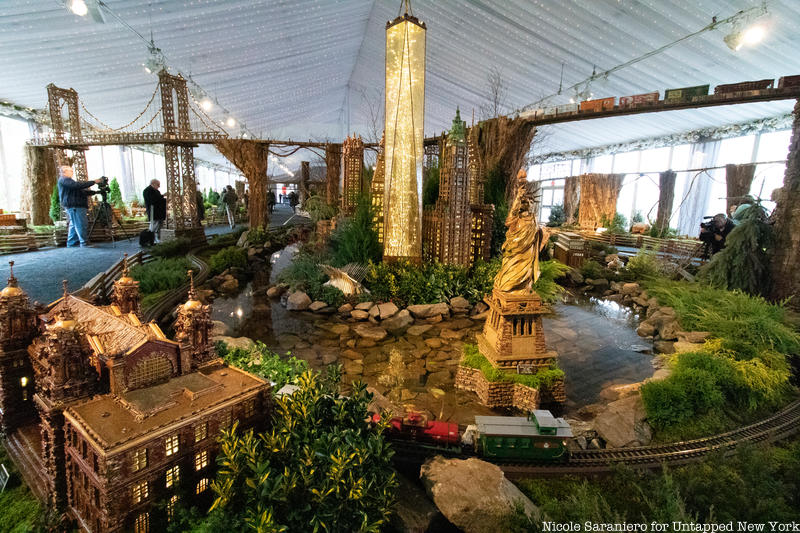 2019 New York Botanical Garden Holiday Train Show Lower Manhattan, one of NYC's regular art installations for November