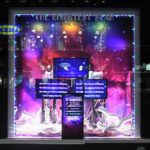 Bloomingdale's holiday windows with Out of This World theme