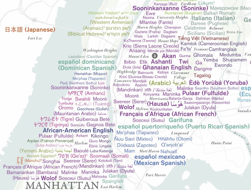 Endangered Language Alliance-NYC Language Diversity Map of Harlem