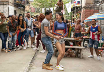 Scene from In the Heights. (Left Center-Right Center) ANTHONY RAMOS as Usnavi and MELISSA BARRERA as Vanessa in Warner Bros. Pictures’ “IN THE HEIGHTS,” a Warner Bros. Pictures release.