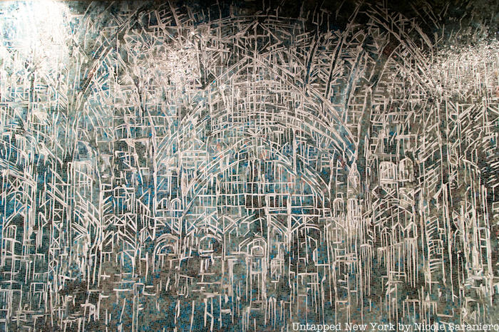Arches of Penn Station mosaic by Diana Al Hadid