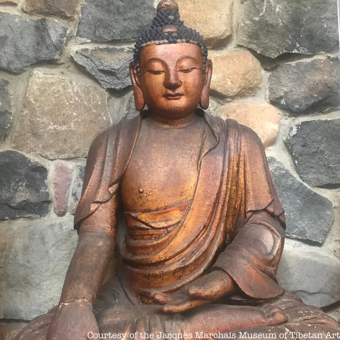 A budha sculpture at the Tibetan Art Museum