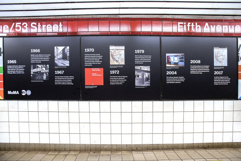 Timeline in Fifth Av-53rd Street subway exhibit