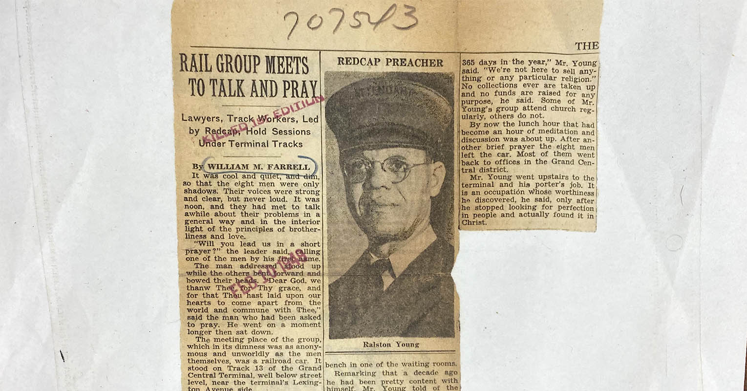 Article about Ralston C. Young the Redcap Preacher in New York Times