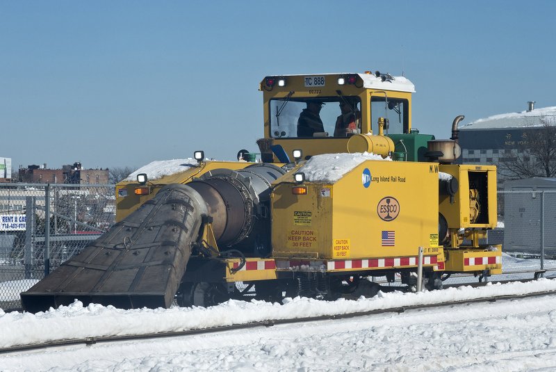 Vehicle to clear snow on LIRR