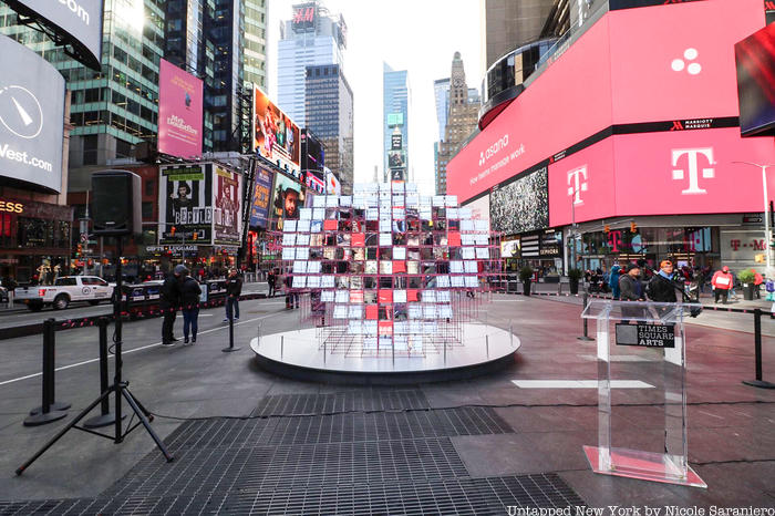 Heart Squared Valentines Day Heart in Times Square by MODU and Eric Forman Studio