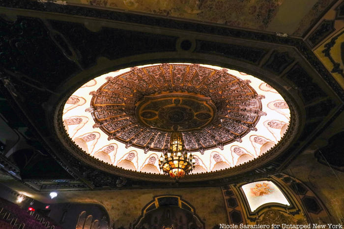 The dome in the auditorium of the St. George Theater