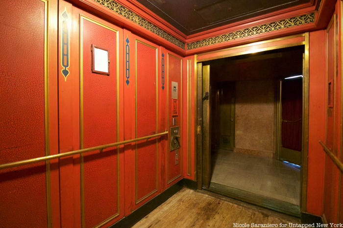 Inside the original 1930 elevator at the United Palace