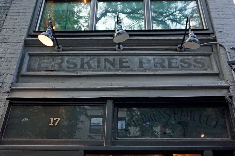 Erskine Press ghost sign