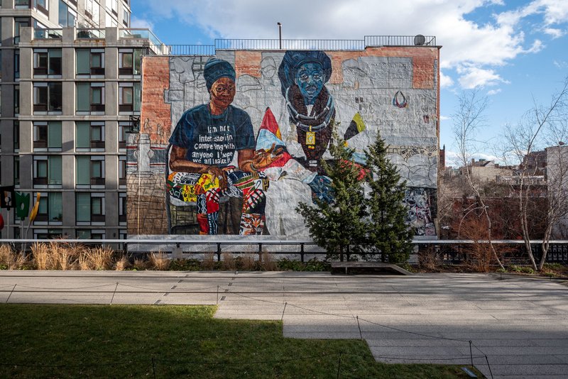 Jordan Casteel, The Baayfalls mural on the High Line
