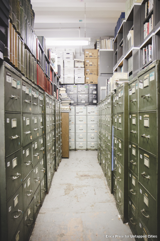 Rows of filing cabinets