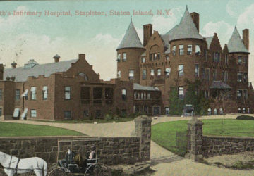 Smith's Infirmary on Staten Island shown on Postcard
