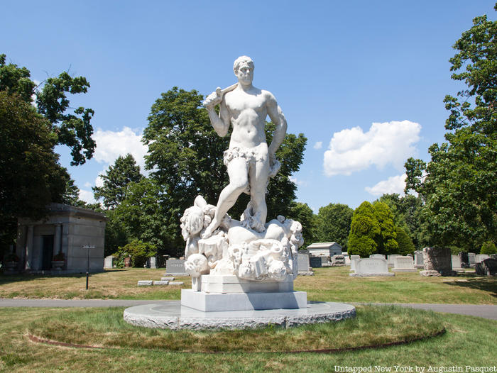 Triumph of Civic Virtue statue in Green-Wood Cemetery