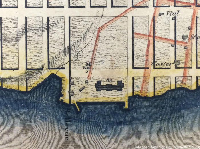 Bellevue Hospital on Commissioner's Map of 1811