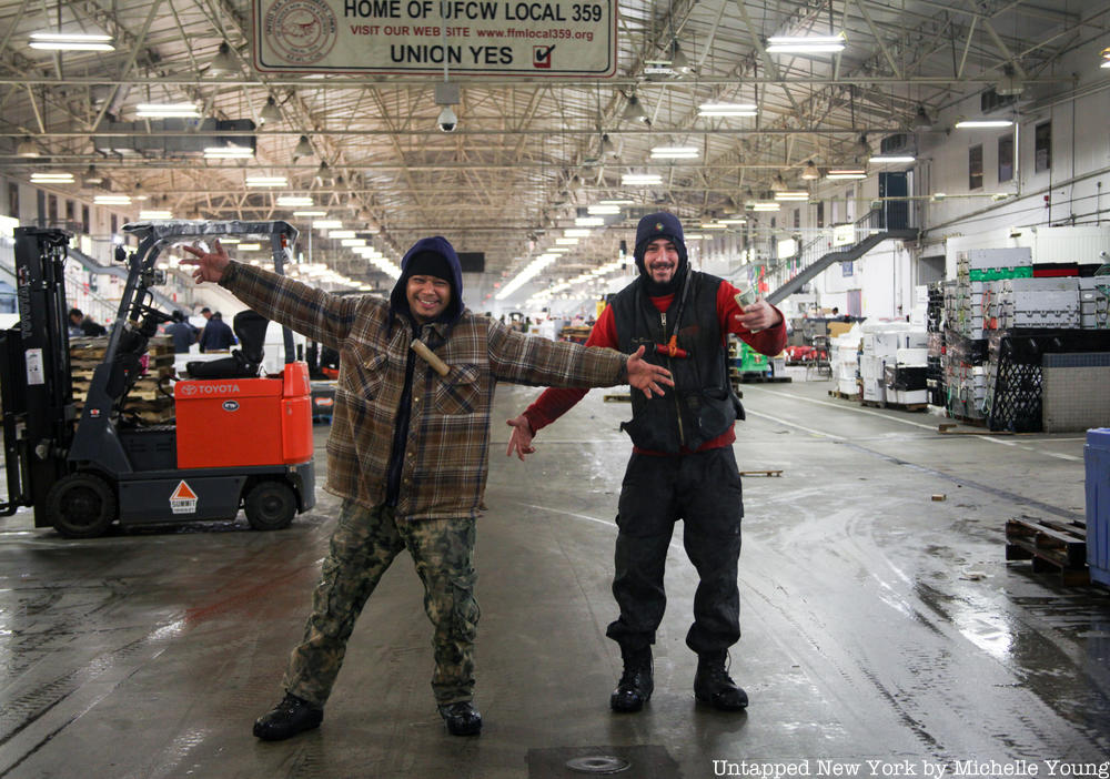 Workers in Fulton Fish Market