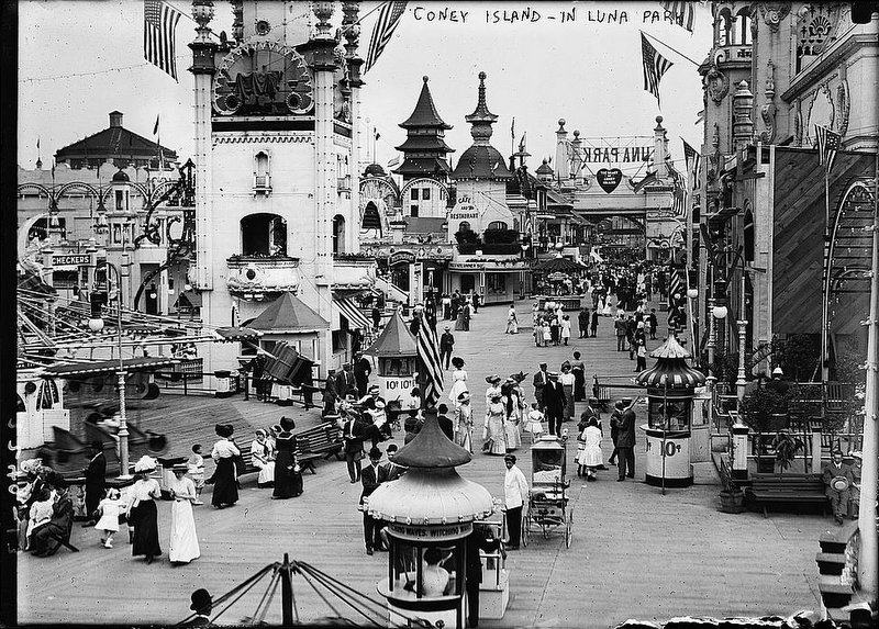 Vintage photo of Luna Park on Coney Island