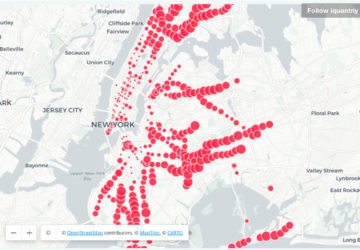 Subway ridership drop map