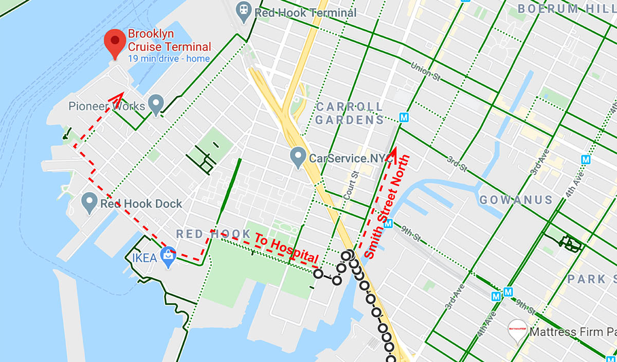 Map of Brooklyn Greenway Gowanus Connector