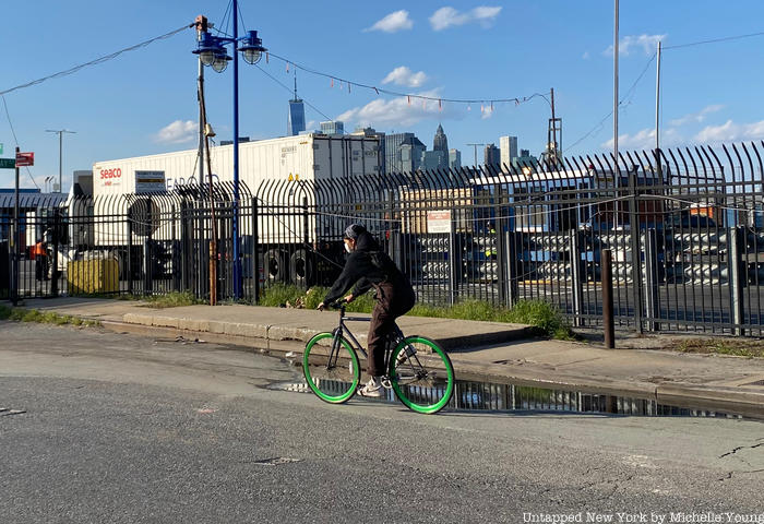 Biker in Red Hook