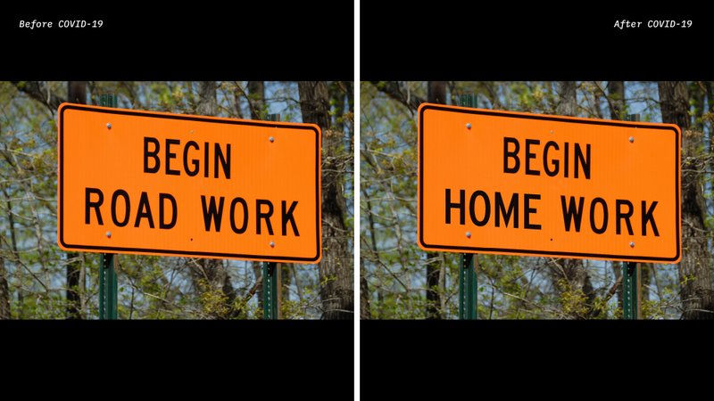 Begin Road Work Social Distance street sign by Dylan Coonrad