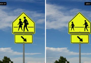 Social Distance street sign by Dylan Coonrad