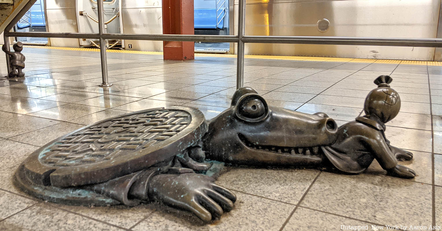 Tom Otterness Alligator in Subway