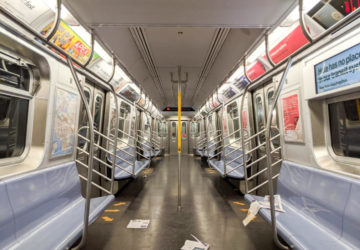 Subway car during coronavirus pandemic
