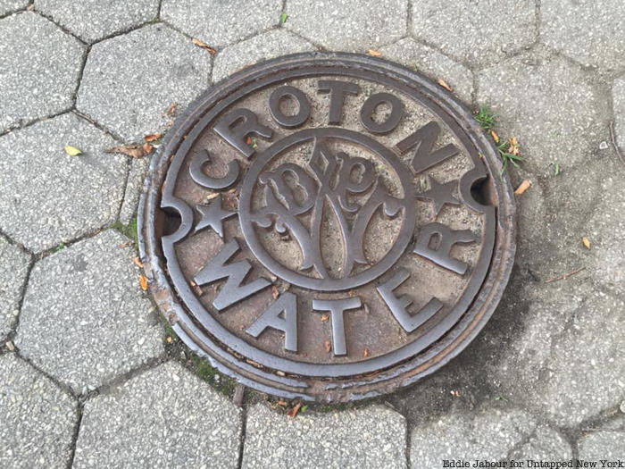 Croton Aqueduct manhole cover on Fifth Avenue