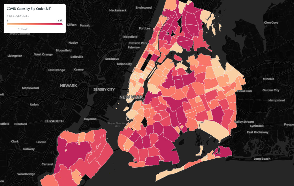 Interactive Map Of The Coronavirus Cases In Nyc By Zip Code