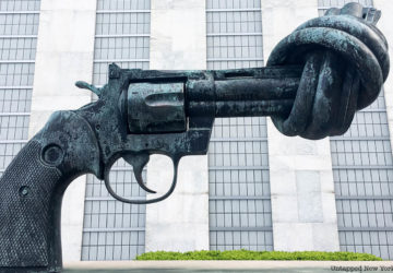 Non-Violence Knotted Gun Sculpture
