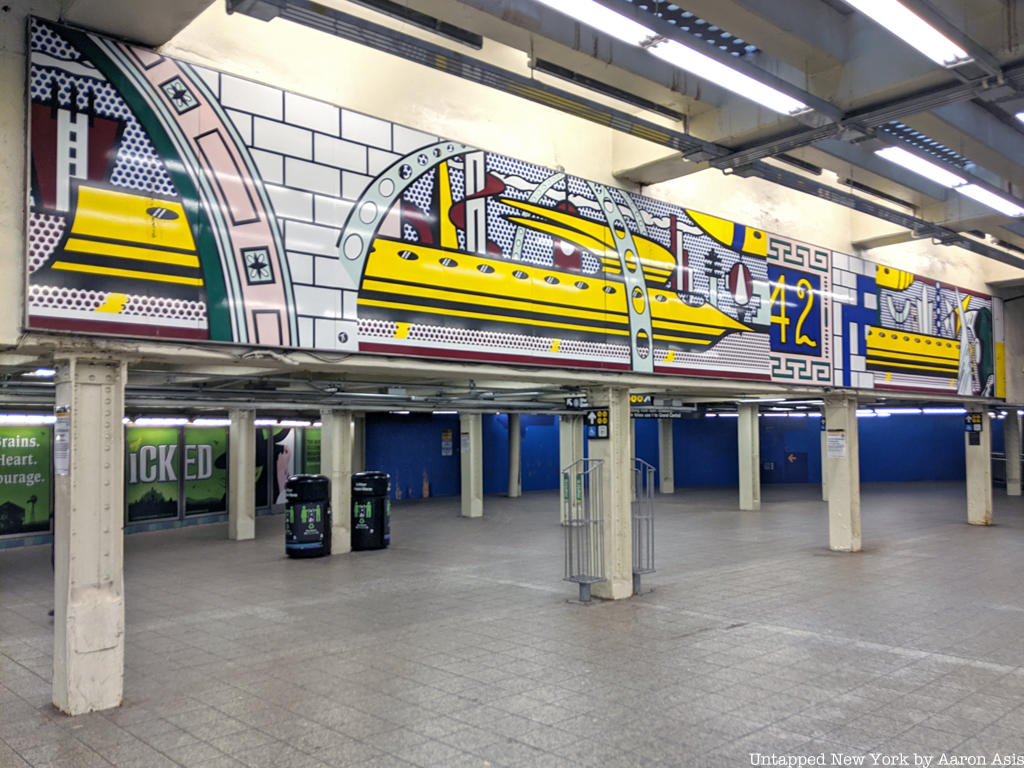 Roy Lichtenstein Mural in Times Square subway station