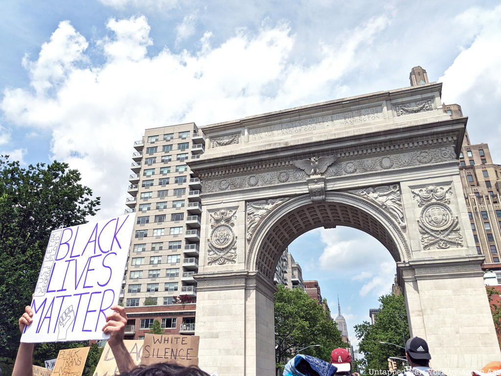 Stolen Lives and Looted Dreams arrive at Washington Square Park