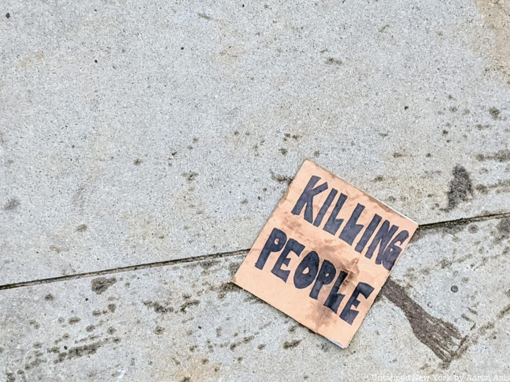 Killing People Sign at George Floyd Protests