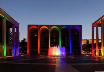 Lincoln Center Plaza Lighting for PRIDE Weekend