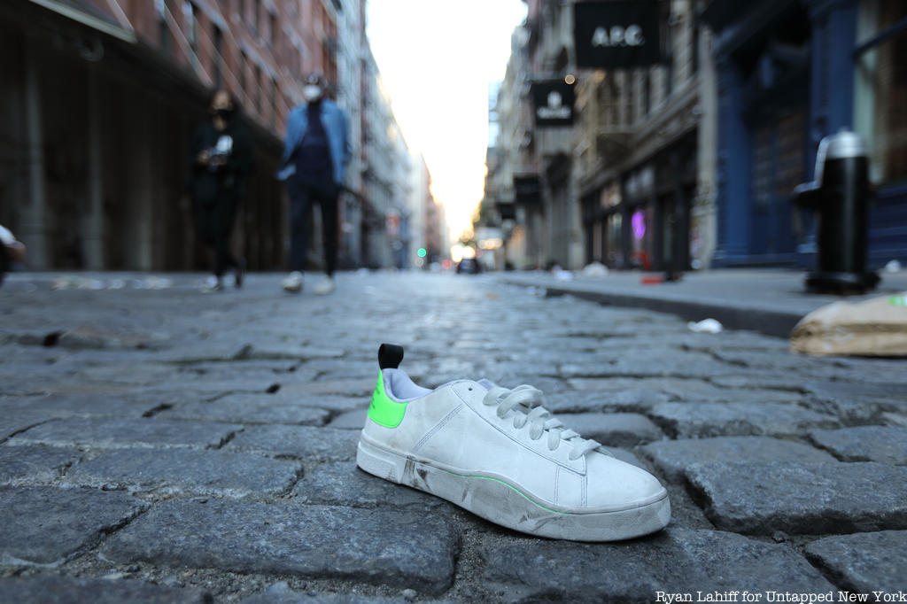 Lone Sneaker on Soho Streets