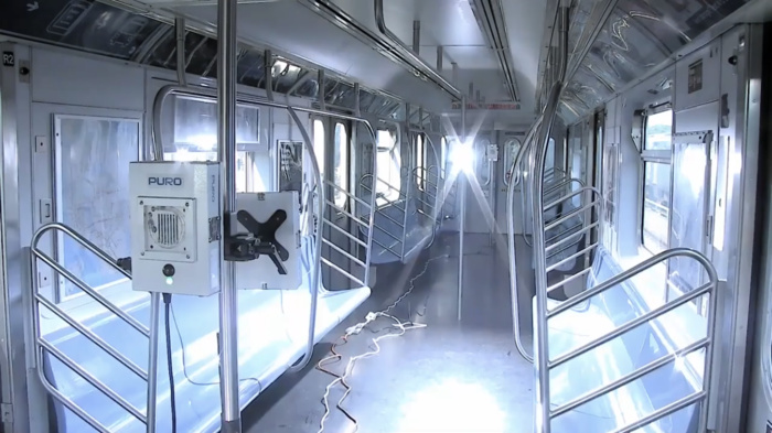 UV Light flash to clean MTA Train from COVID-19