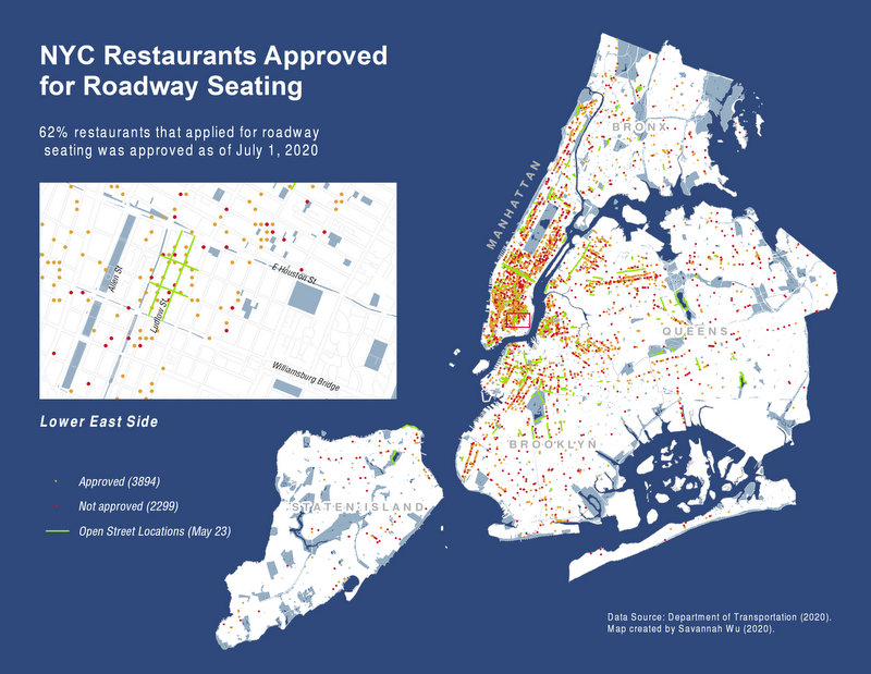 Open Restaurants Roadway Seating Map