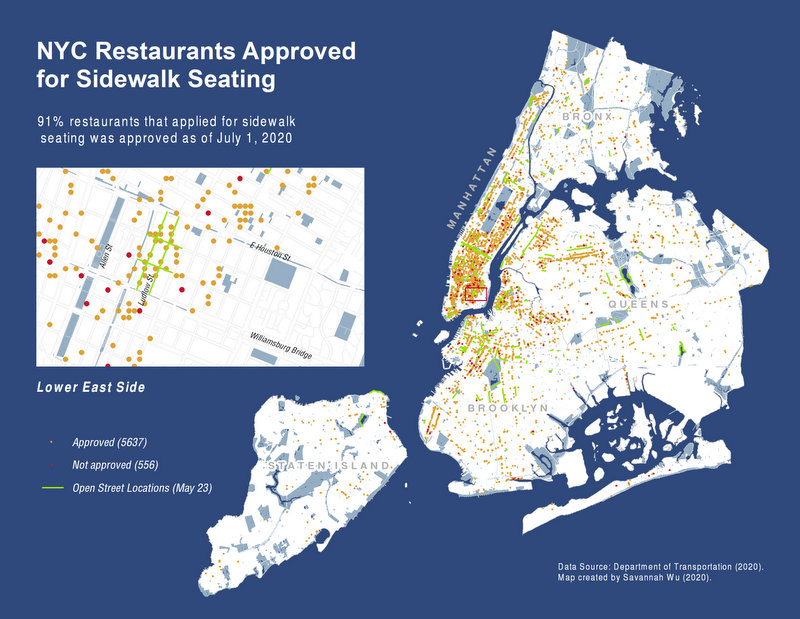 Open Restaurants Sidewalk Seating Map