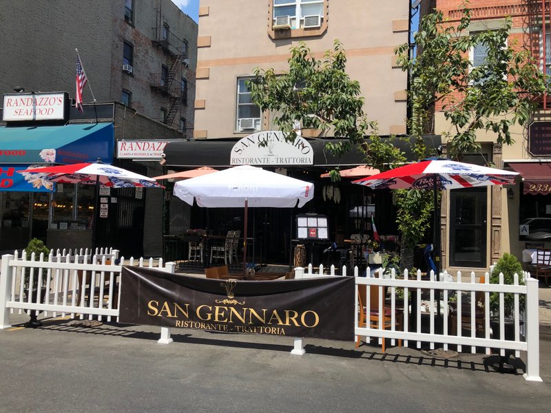 Outdoor Seating at San Gennaro on Arthur Avenue