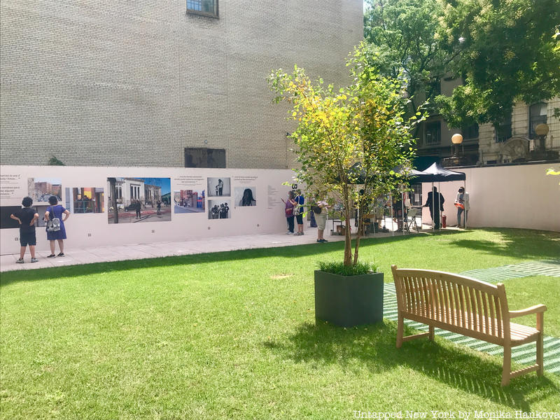 New-York Historical Society courtyard with Hope Wanted exhibition
