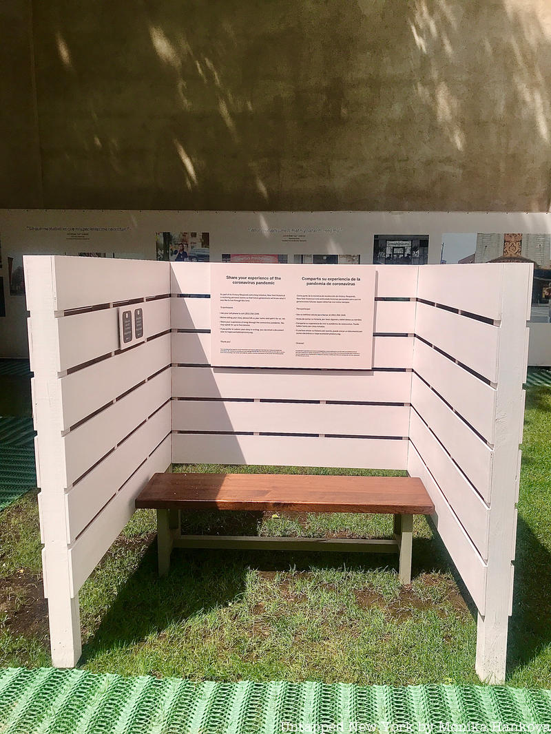 Social distance bench at Hope Wanted