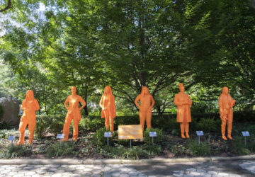 #IfThenSheCan women's sculptures in Central Park Zoo