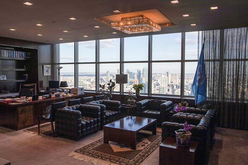office of UN secretary general today