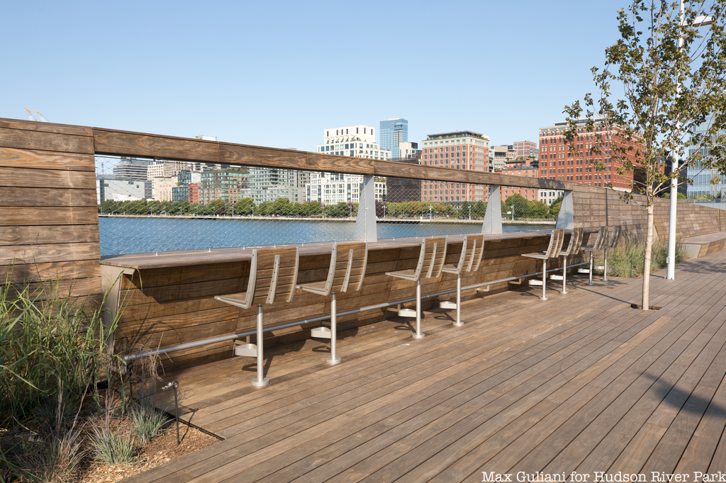 Lounging chairs on deck at Pier 26