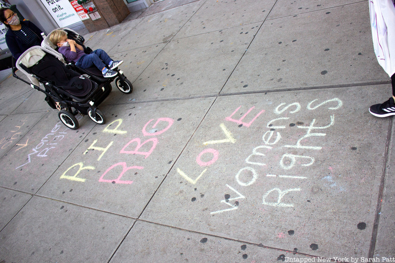 RGB Tribute in chalk on 14th Street