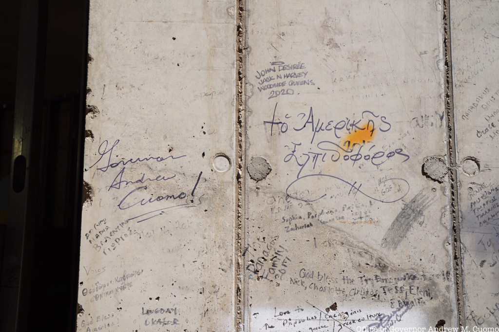 Signatures and notes on the beams at St. Nicholas Greek Orthodox Church